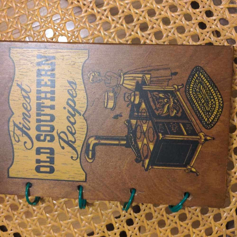 Vintage Southern cookbook with wooden cover. Free Hillbilly 2 cookbook included.